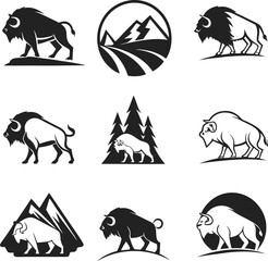 set of bison © Pro designer Arnov