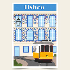 vector illustration of lisboa city