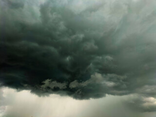 storm clouds over residential area