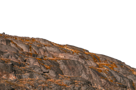 Big rock isolated on white. This has clipping path. Isolated PNG cutout of volcanic rocks on a transparent background