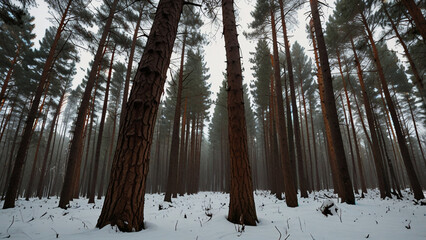 Trees in a beautiful forest