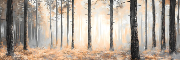 Serene Symphony: Light and Shadows in the Heart of Pinewood Wilderness