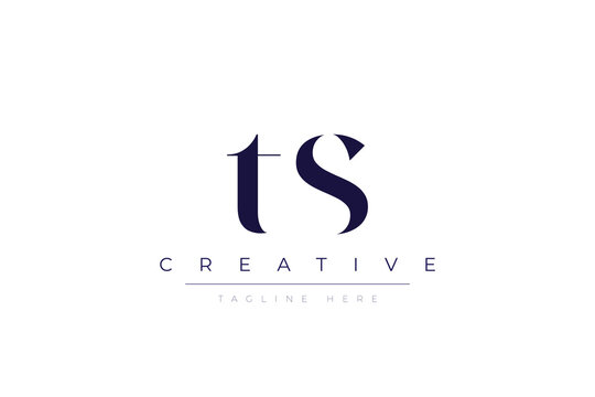 tS abstract  minimalist letters Logo Monogram. It is a minimalist logo, this logo is made by combining two letters