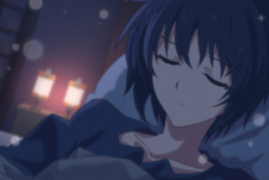 Sleep paralysis. Terrifying state between sleep and wakefulness. Fear anxiety, surreal psychological, nightmare.
