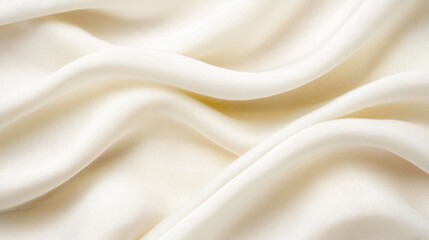 Fototapeta premium Smooth ivory fabric texture showing subtle folds and soft curves