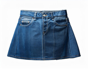 denim jeans blue skirt isolated on white