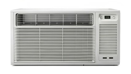 Window Air Conditioner Unit on White Background