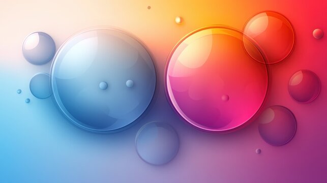 Soft Pastel Abstract Vector Art with Minimalist Bubble Design