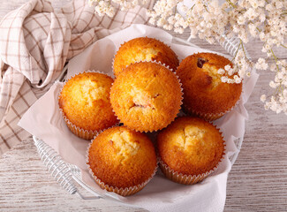Coconut and cherry muffins