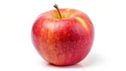 Red Apple on White Background