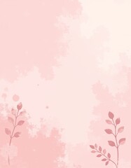 Minimalist Pink Floral Texture Background for Copy Space