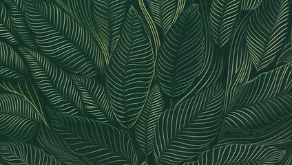 Abstract Green Leaf Texture, Nature Background, Tropical Leaf – Lush Botanical Design for Eco-Friendly Branding, Organic Marketing, Digital and Print Media, Sustainable Creative Projects, and Nature-I