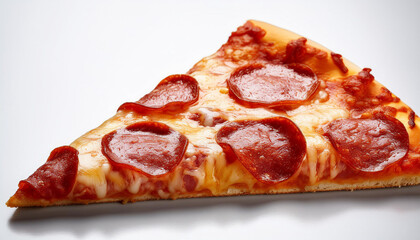 delicious pepperoni pizza slice