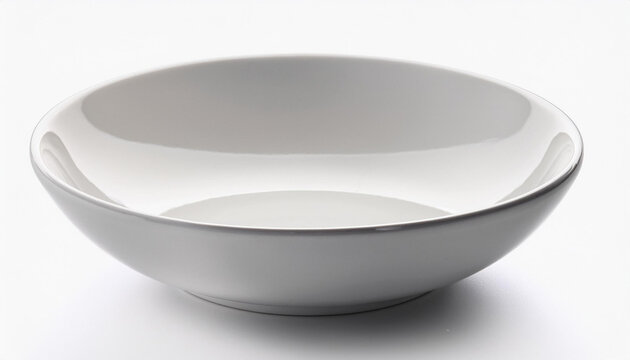 empty white bowl isolated top