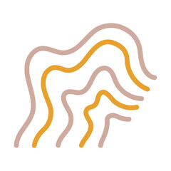 Abstract Shapes Wavy Flowing Lines Artistic Expression