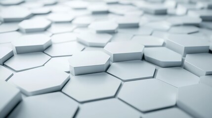 Close-up view of a textured hexagonal pattern in a soft light, showcasing an innovative design concept.