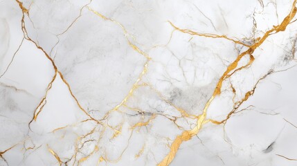Elegant white marble with striking gold veining, creating a luxurious and sophisticated look.
