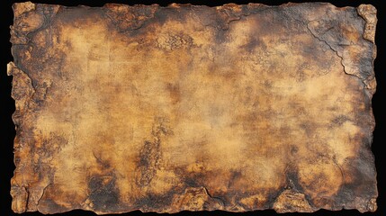 Aged parchment texture with a weathered brown surface and intricate details, ideal for backgrounds.