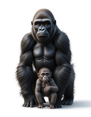 Fototapeta premium Gentle white Giant: Albino Gorilla