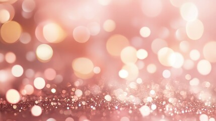 A soft, dreamy background featuring blurred golden and pink bokeh lights for a festive and elegant atmosphere.