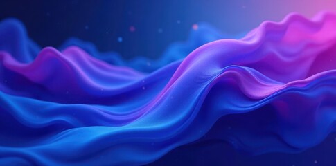 Obraz premium Fluid blend of blue and purple hues, ample copy space, color, subtle