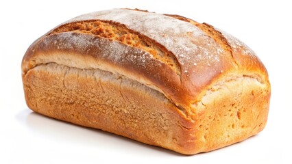 Loaf of Bread on White Background
