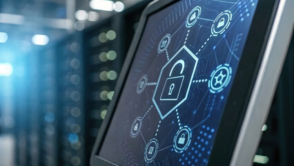 Technology & Digital Trends concept, Digital identity verification with AI and blockchain technology enhances security