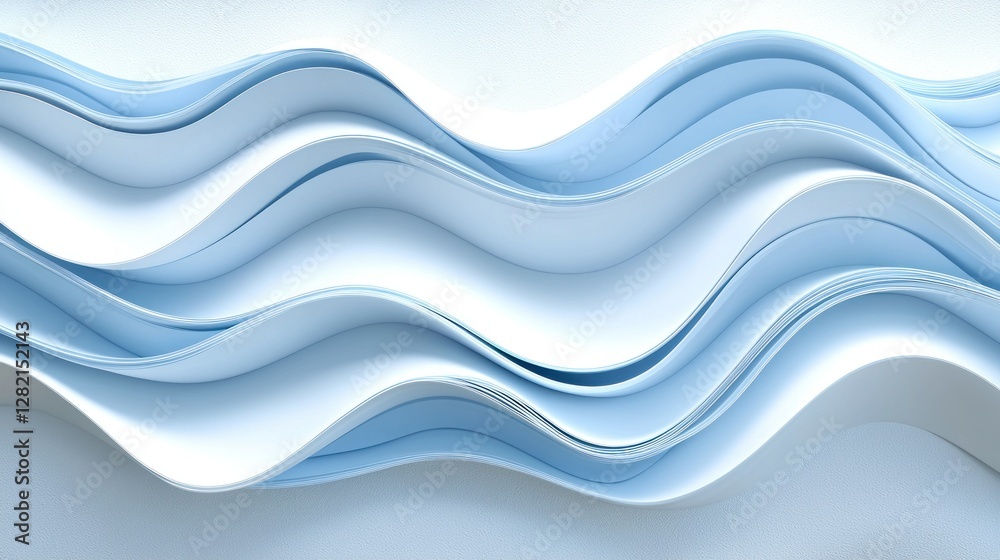 Poster Abstract wavy layers with smooth gradient for backgrounds, presentations, patterns