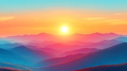 A beautiful top view of mountain ridges shrouded in mist, with clouds gently flowing across the rocky terrain.