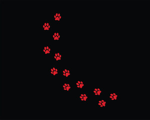 Modern Dog Paw Print Symbol A Graceful Representation of Pet Love