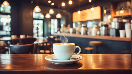 Fototapeta premium cafe in the big coffee shop