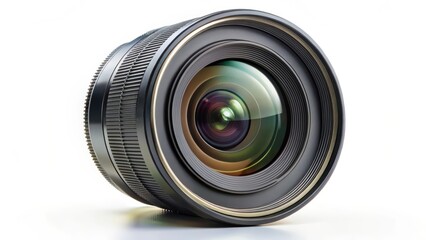Camera Lens on White Background