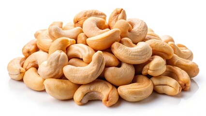 Fototapeta premium Cashew Nuts on White Background