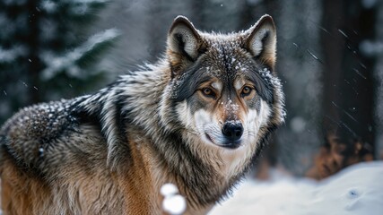 Naklejka premium Lupo nel suo habitat 