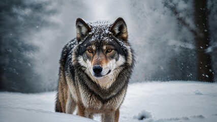 Lupo nel suo habitat