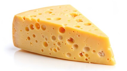 Cheese Wedge, White Background