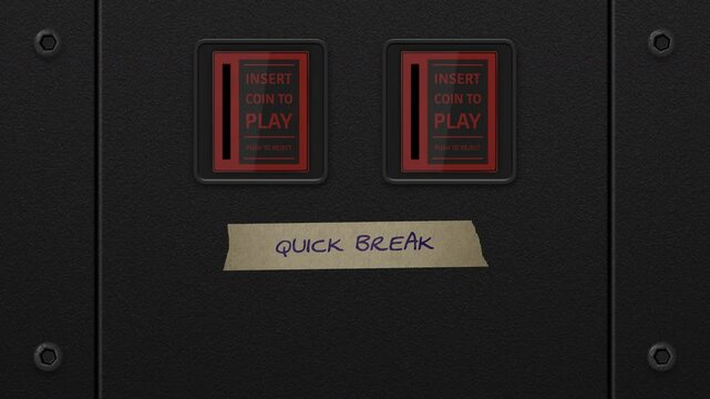 Quick Break Retro Arcade Coin Slot Title Loop For Streaming And Podcast