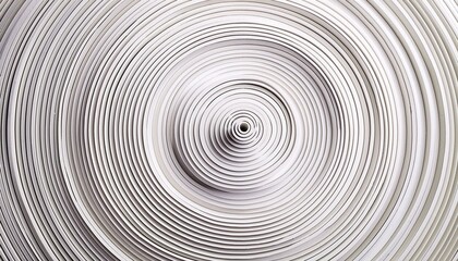 Obraz premium concentric random rotated white rings or circles background wallpaper banner flat lay top view from above with copy space