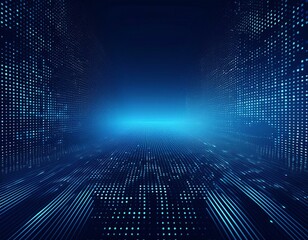 digital technology background digital data dots blue pattern pixel background
