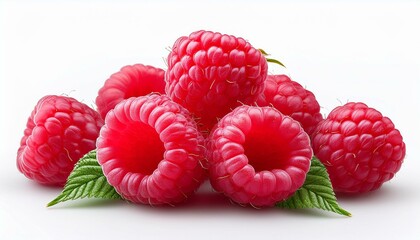 raspberry on white background