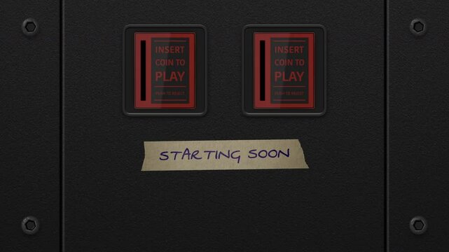 Starting Soon Retro Arcade Coin Slot Title Loop For Streaming And Podcast