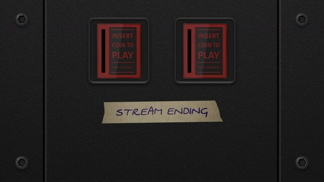 Stream Ending Retro Arcade Coin Slot Title Loop For Streaming And Podcast