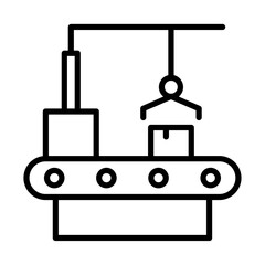 Assembly line icon simple vector symbol