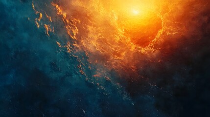 Dramatic celestial event outer space digital art cosmic environment wide-angle view universe concept