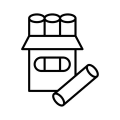 Chalk icon simple vector symbol