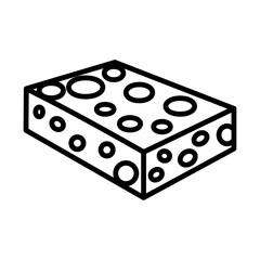 Cleaning Sponge Icon simple vector symbol