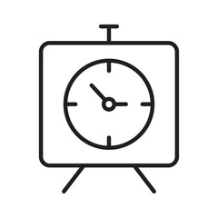Clock icon simple vector symbol