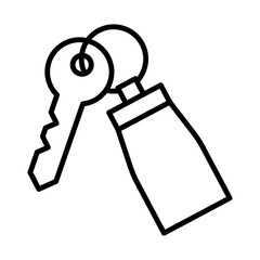 Key Chain Icon simple vector symbol