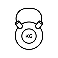 kettlebell icon simple vector symbol