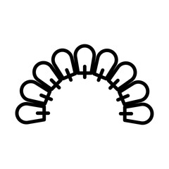 lingual braces icon simple vector symbol